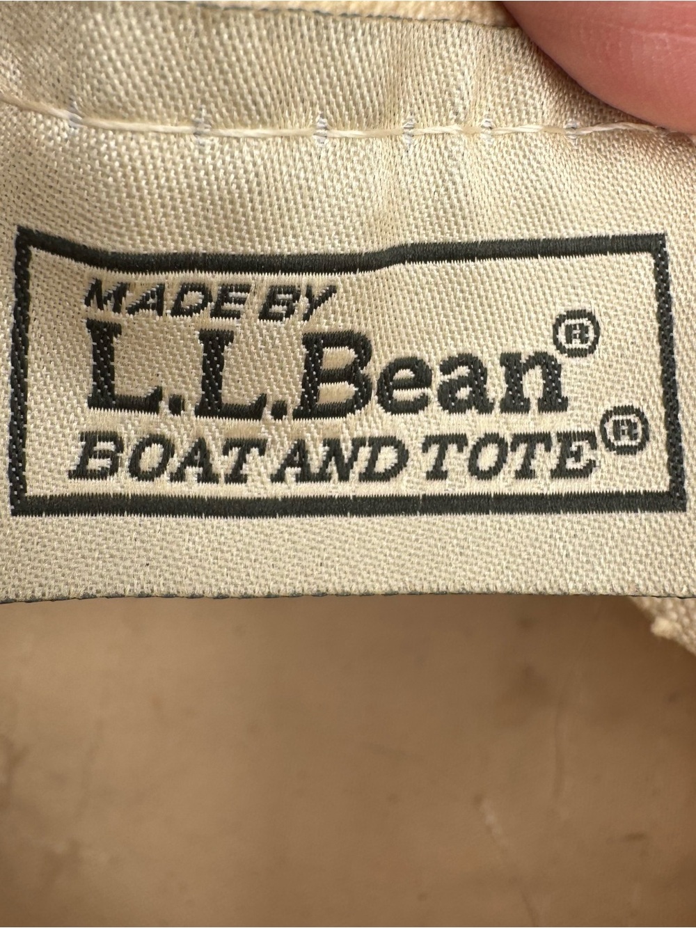 L.L. Bean Vintage 1990s Women's Cream Canvas Boat and Tote with Floral Trim - Picture 4 of 7